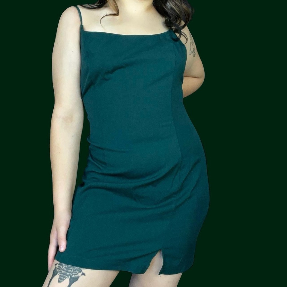 Teal Bodycon Mini Dress